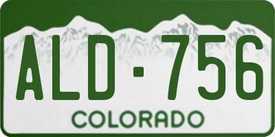 CO license plate ALD756