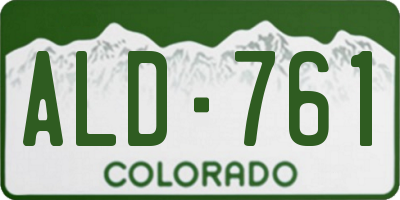 CO license plate ALD761