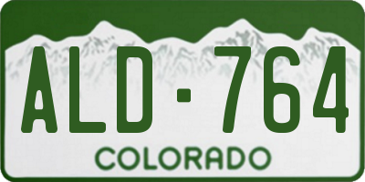 CO license plate ALD764