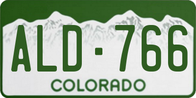 CO license plate ALD766