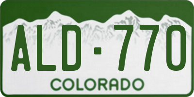 CO license plate ALD770