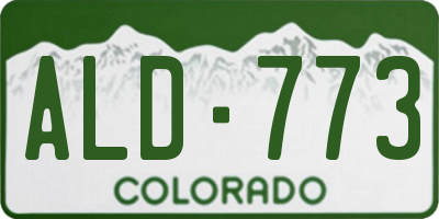 CO license plate ALD773