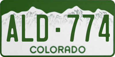 CO license plate ALD774