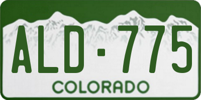 CO license plate ALD775