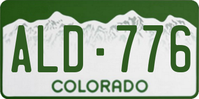 CO license plate ALD776