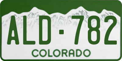 CO license plate ALD782