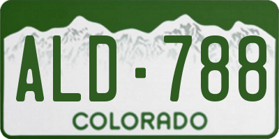 CO license plate ALD788