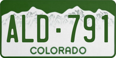 CO license plate ALD791
