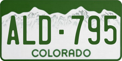 CO license plate ALD795