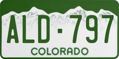 CO license plate ALD797