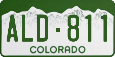 CO license plate ALD811