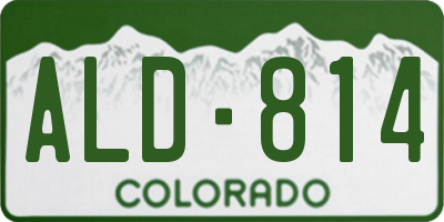 CO license plate ALD814