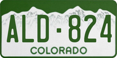 CO license plate ALD824