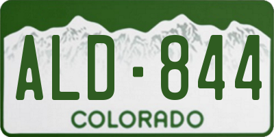 CO license plate ALD844