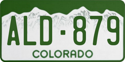 CO license plate ALD879