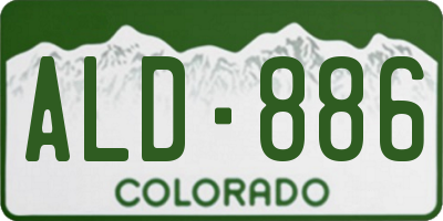 CO license plate ALD886