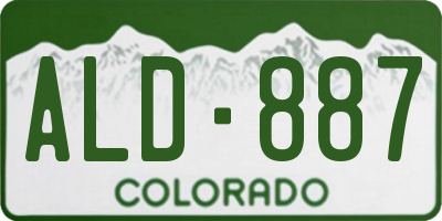 CO license plate ALD887