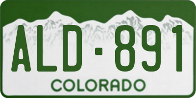 CO license plate ALD891