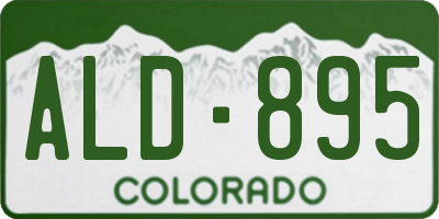 CO license plate ALD895