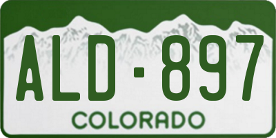 CO license plate ALD897