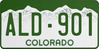 CO license plate ALD901