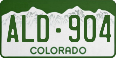 CO license plate ALD904