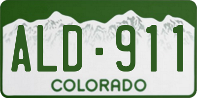 CO license plate ALD911