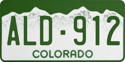 CO license plate ALD912