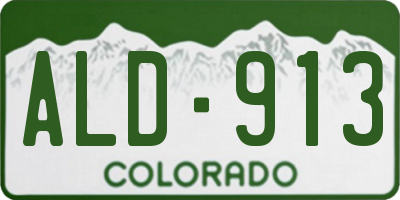 CO license plate ALD913
