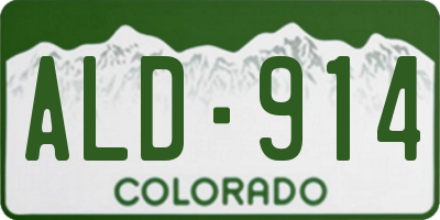 CO license plate ALD914