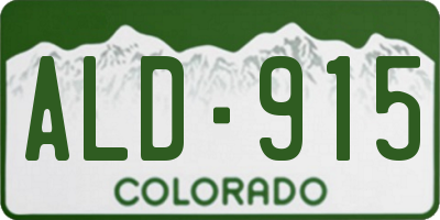 CO license plate ALD915
