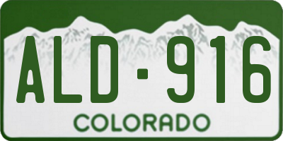 CO license plate ALD916