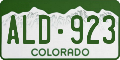 CO license plate ALD923