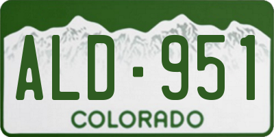CO license plate ALD951