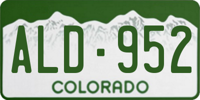 CO license plate ALD952
