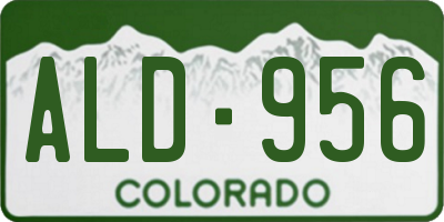 CO license plate ALD956