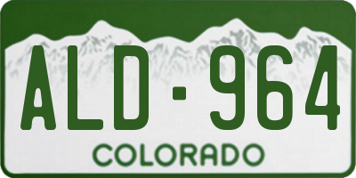 CO license plate ALD964