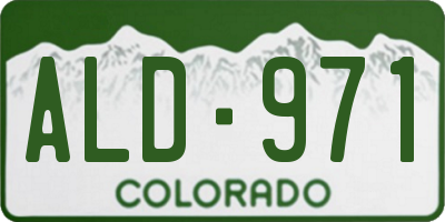 CO license plate ALD971