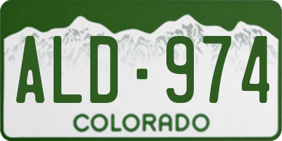 CO license plate ALD974