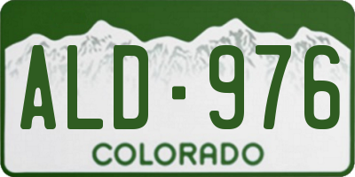 CO license plate ALD976