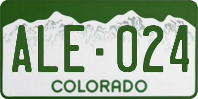 CO license plate ALE024