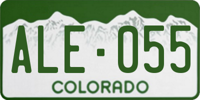 CO license plate ALE055