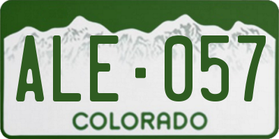 CO license plate ALE057