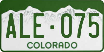 CO license plate ALE075