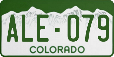 CO license plate ALE079