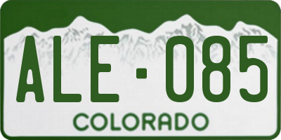 CO license plate ALE085