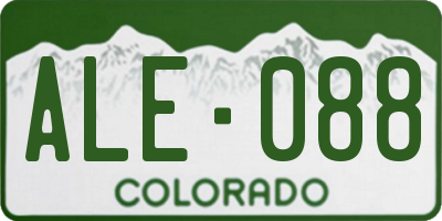 CO license plate ALE088