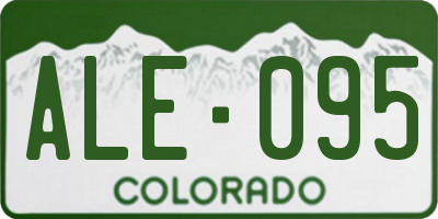 CO license plate ALE095