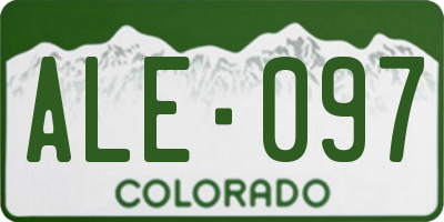 CO license plate ALE097