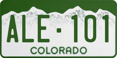 CO license plate ALE101